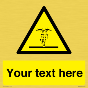 Custom warning geyser water jet